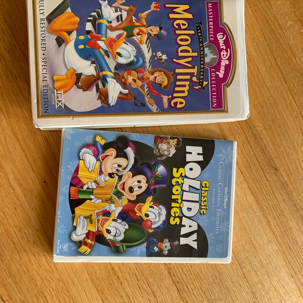 Disney Classic Holiday Stories VHS and DVD - Blue and Multicolor